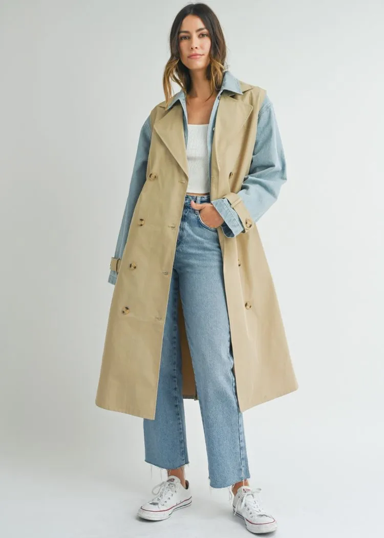 Adeline Layered Look Trench Coat Trench Coat