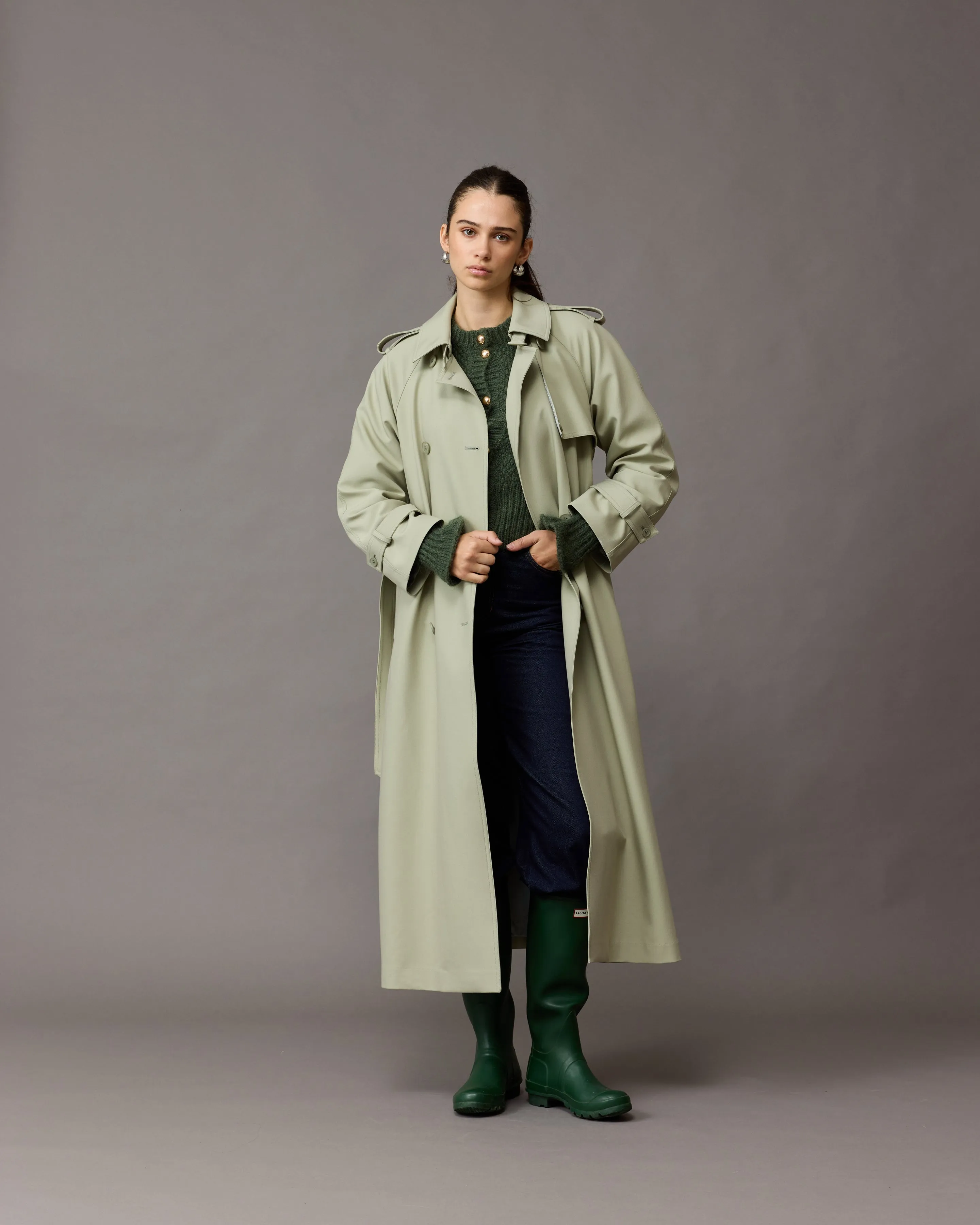 ANNIE TRENCH COAT SAGE