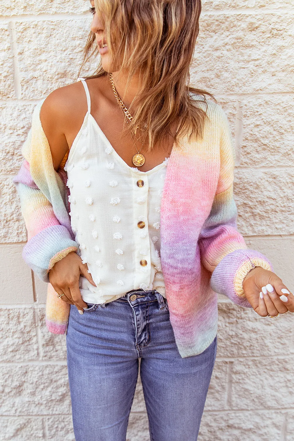 Candy-Colored Knit Cardigan