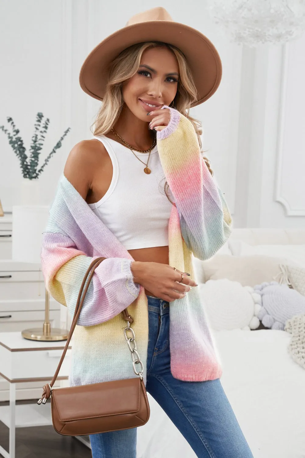 Candy-Colored Knit Cardigan