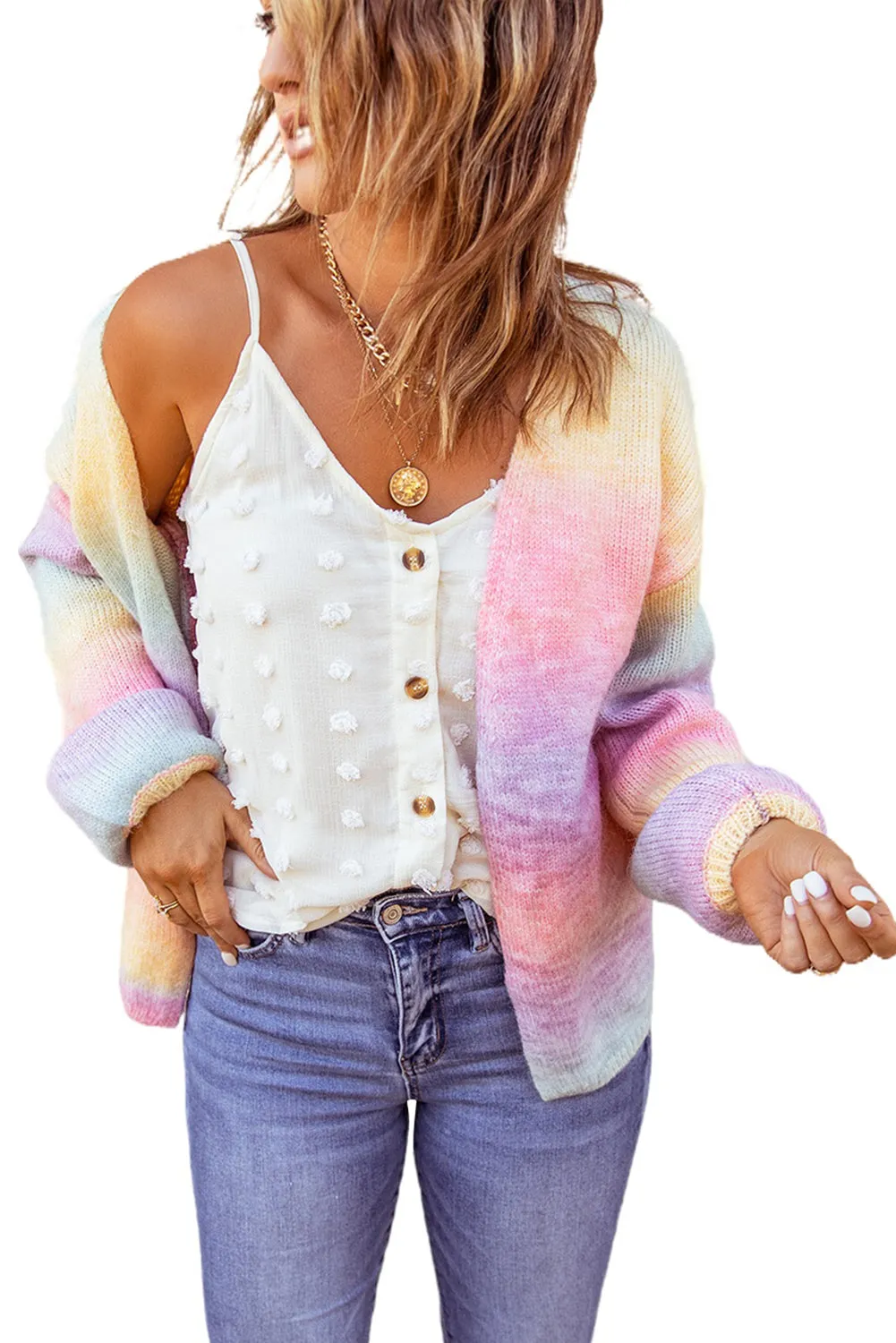 Candy-Colored Knit Cardigan