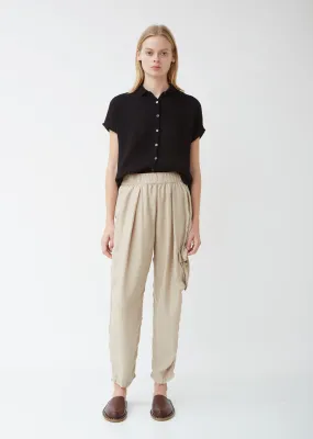 Cargo Silk Twill Easy Pants