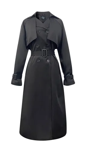 Classic Luxury Trench Coat - Black