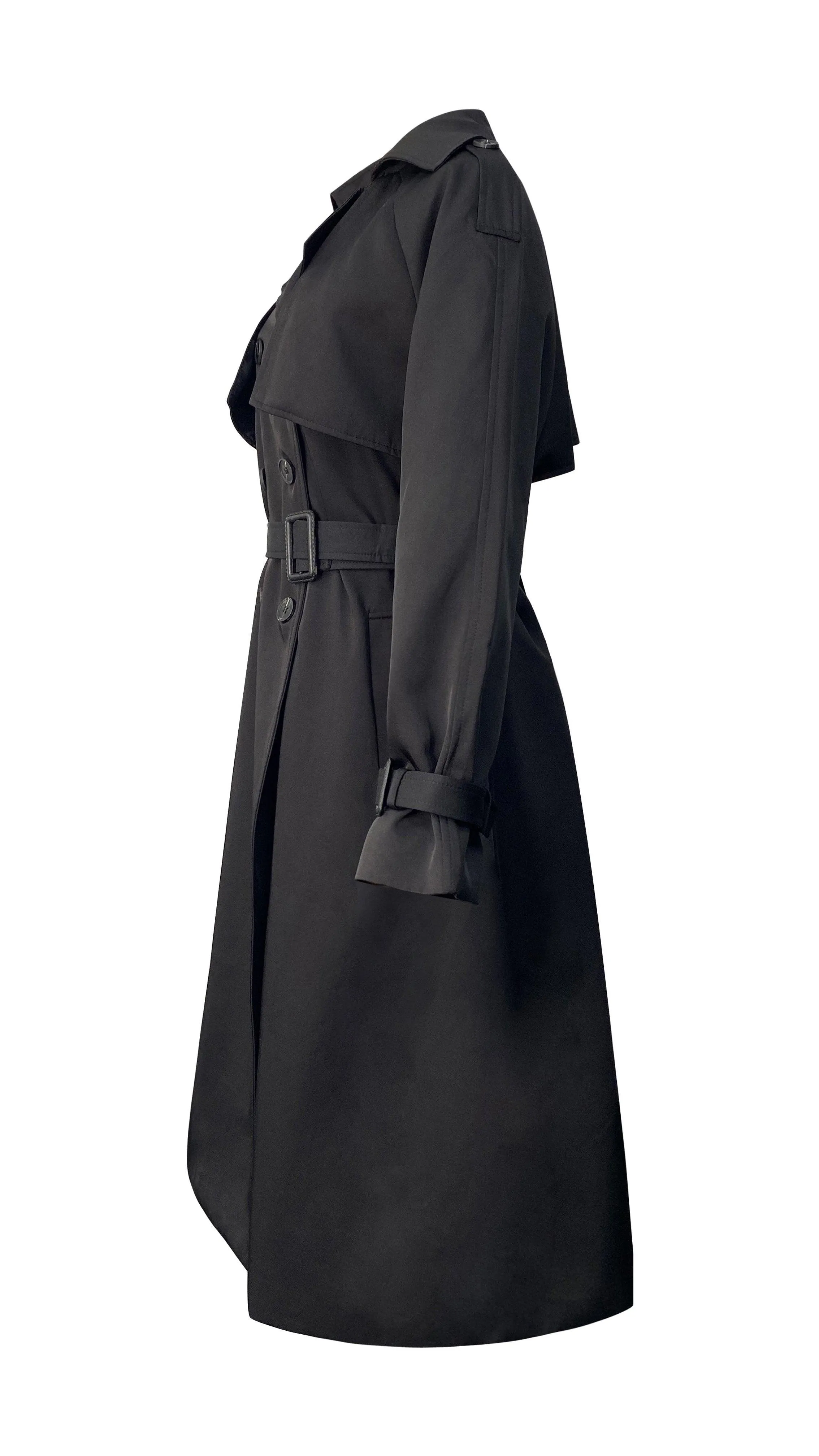 Classic Luxury Trench Coat - Black