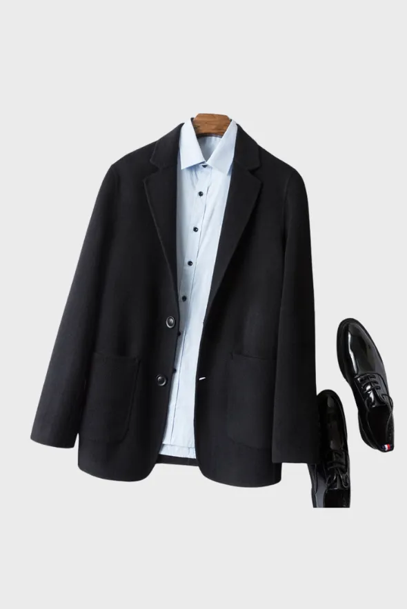 Classic Merino-Blend Blazer Jacket