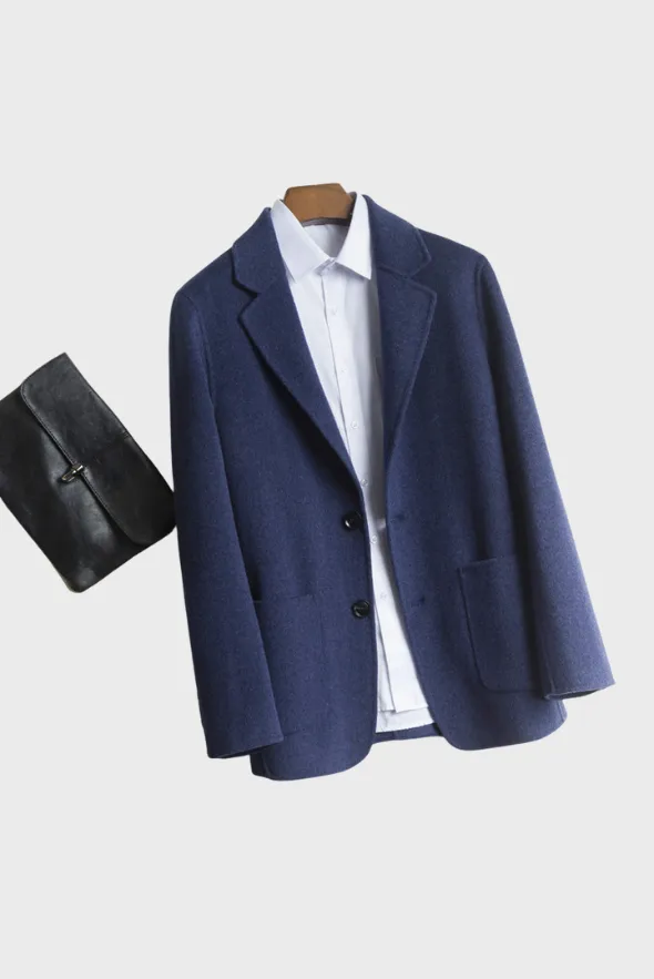 Classic Merino-Blend Blazer Jacket