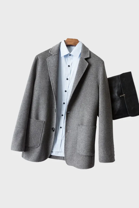 Classic Merino-Blend Blazer Jacket