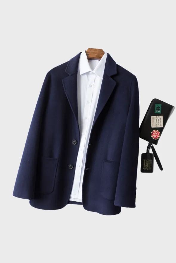 Classic Merino-Blend Blazer Jacket