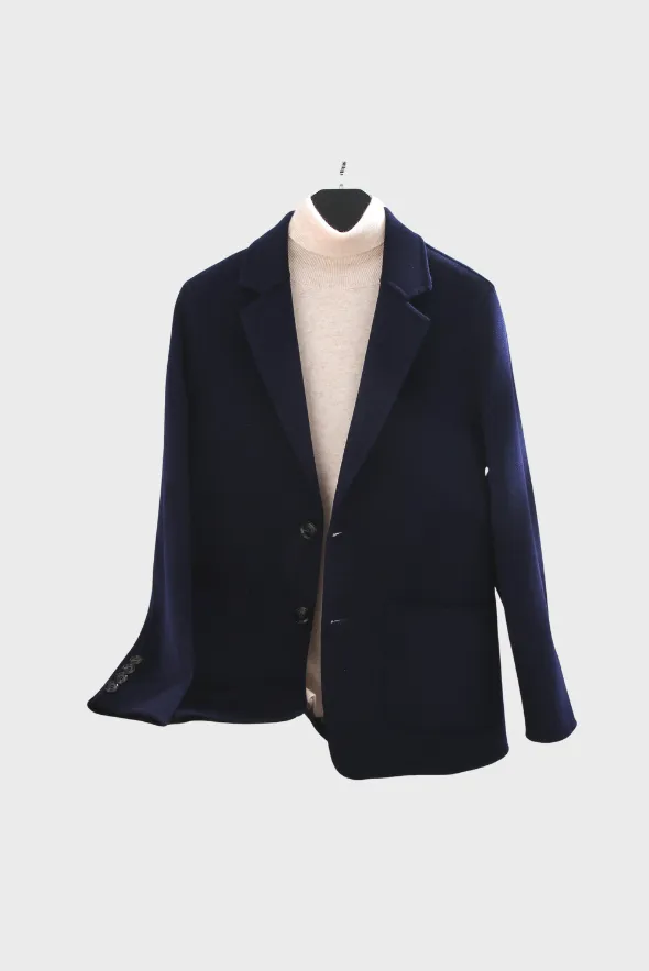 Classic Merino-Blend Blazer Jacket