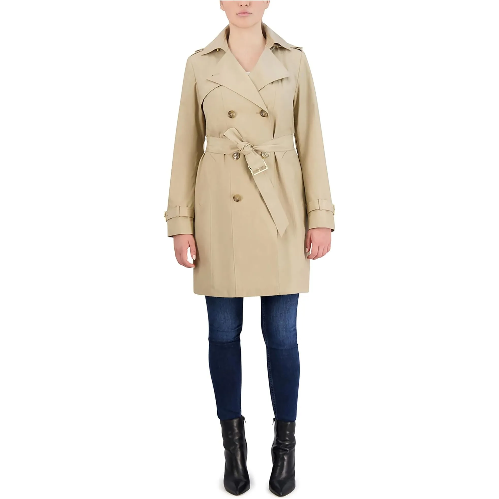 Cole Haan womens Double Breasted Trench Coat for Spring