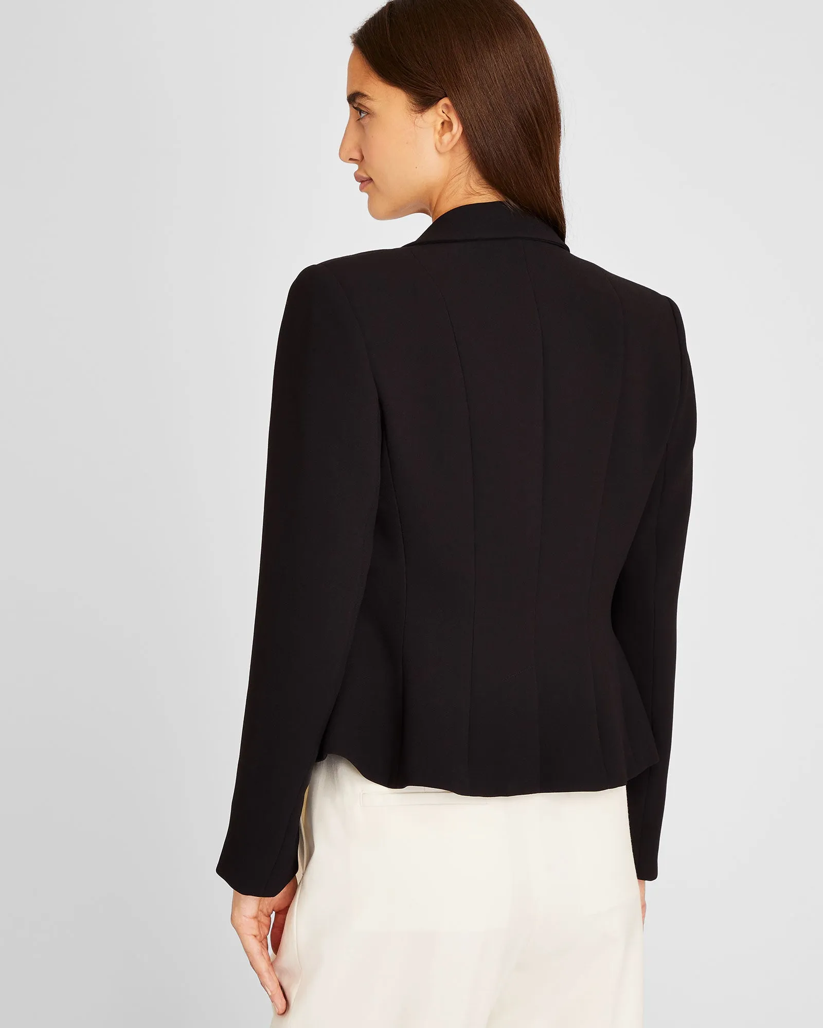 Crepe Pintuck Blazer