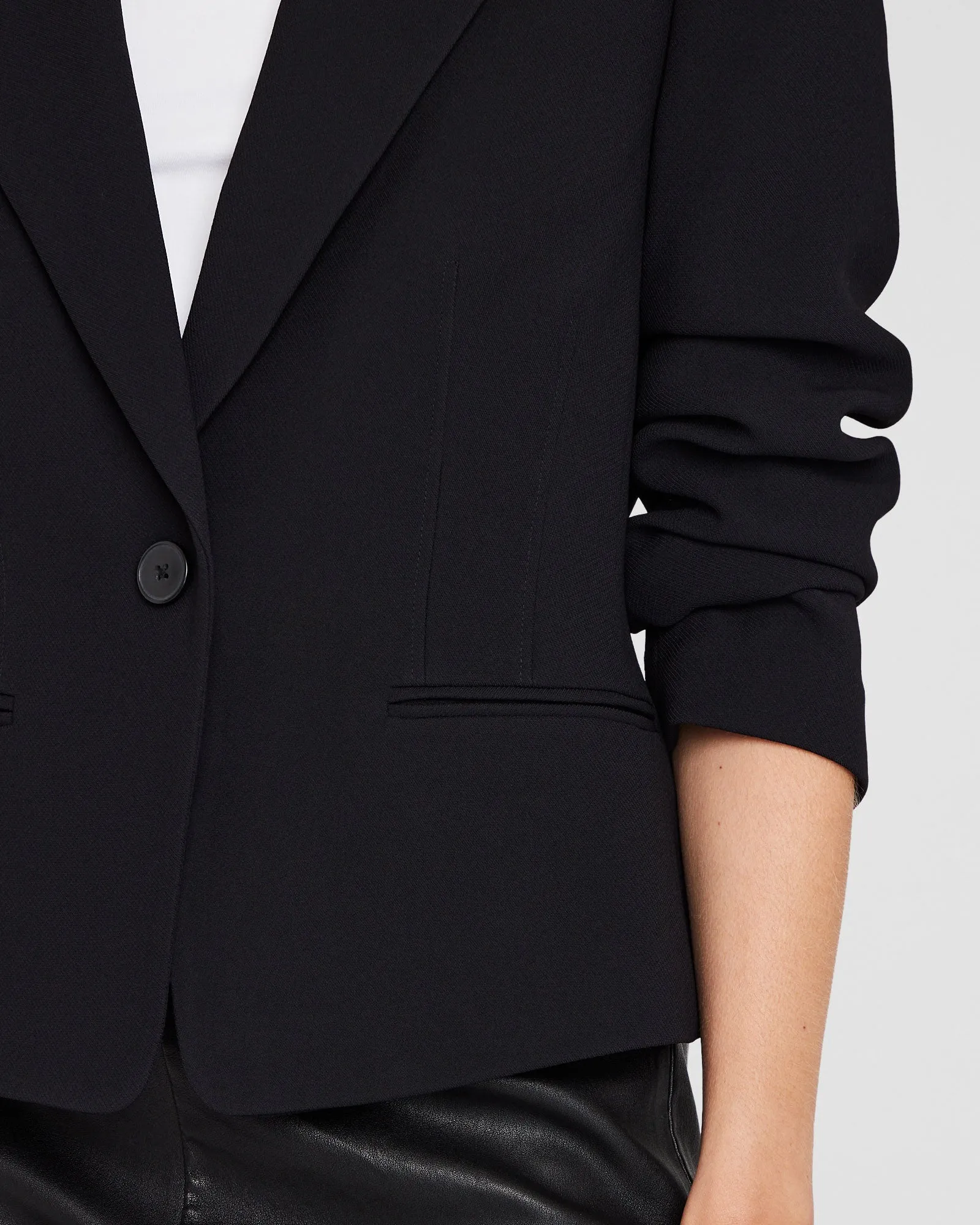 Crepe Pintuck Blazer