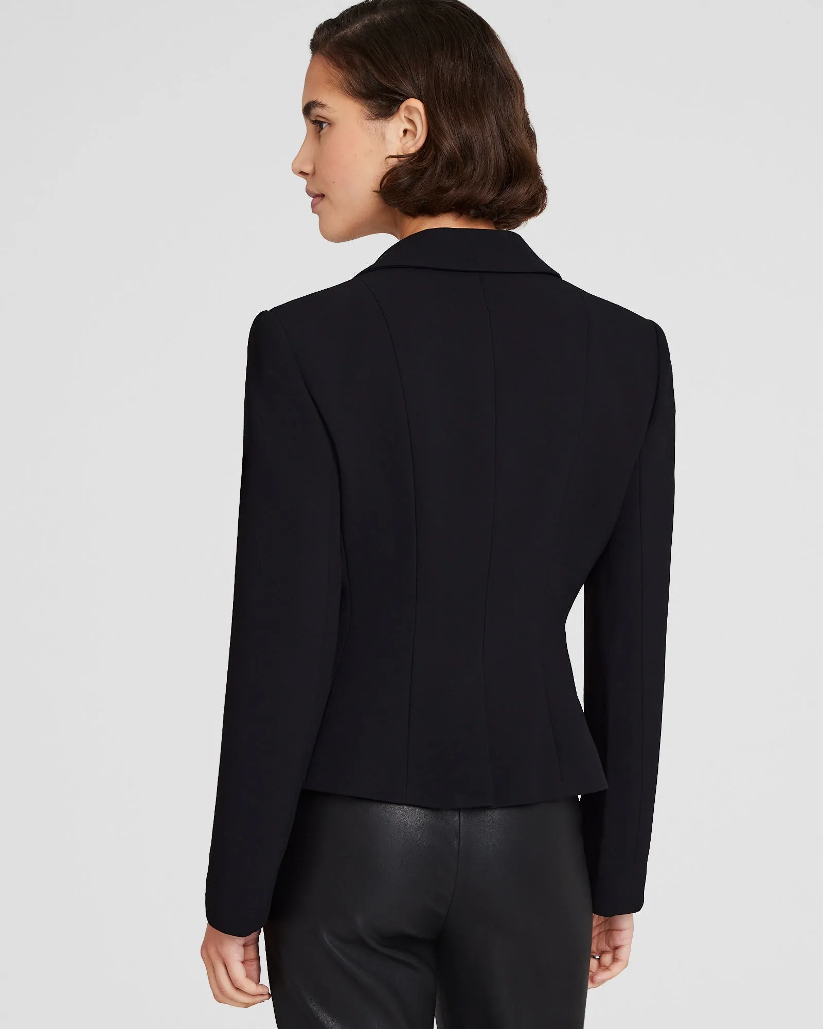 Crepe Pintuck Blazer