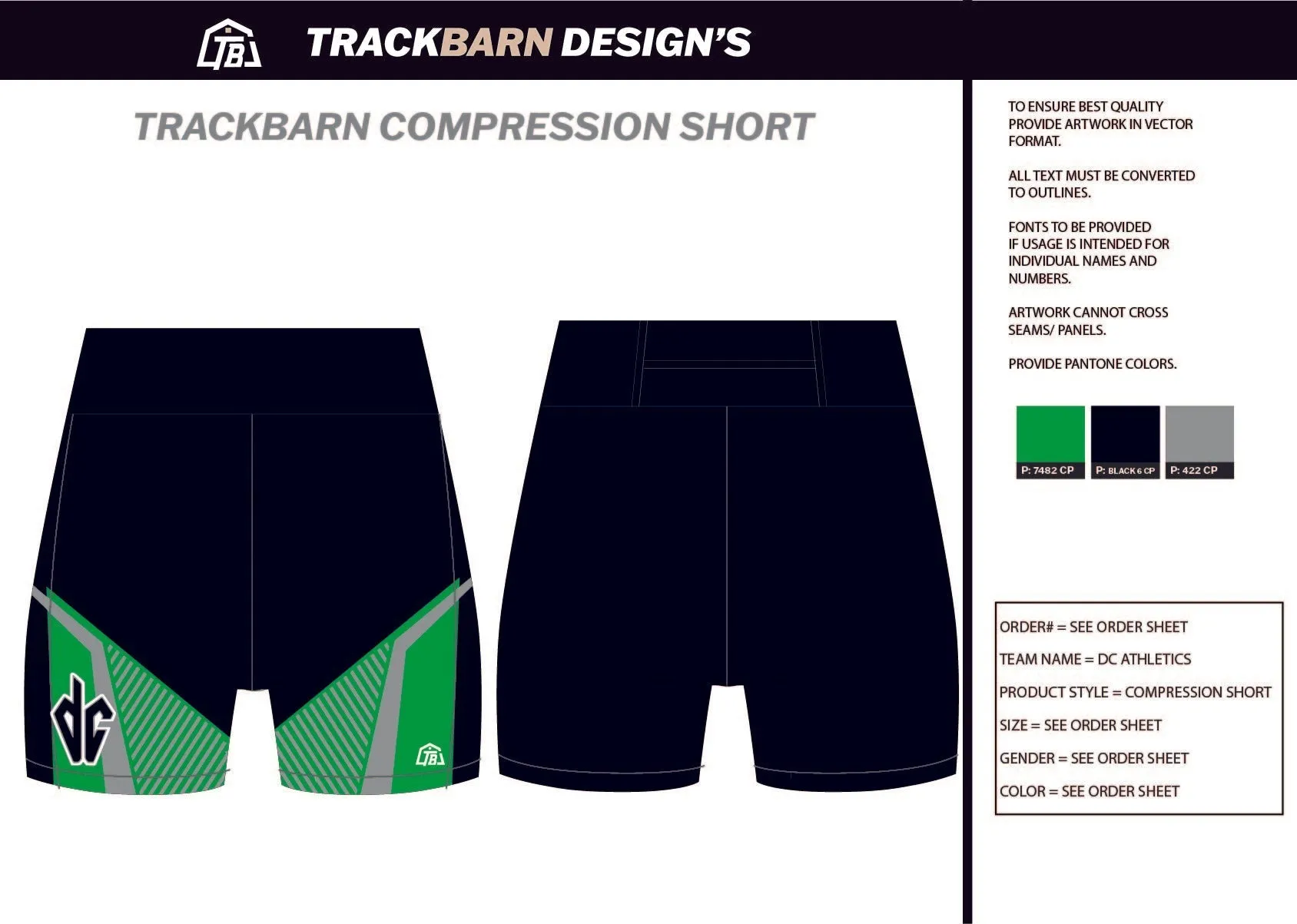 DC-Athletics- Womens Short Running Tight