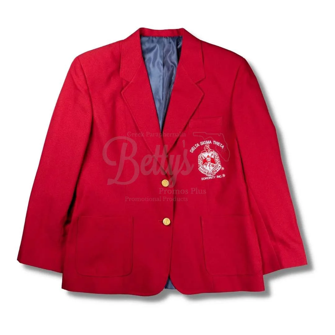 Delta Sigma Theta ΔΣΘ Embroidered Shield Crest Blazer Sport Coat