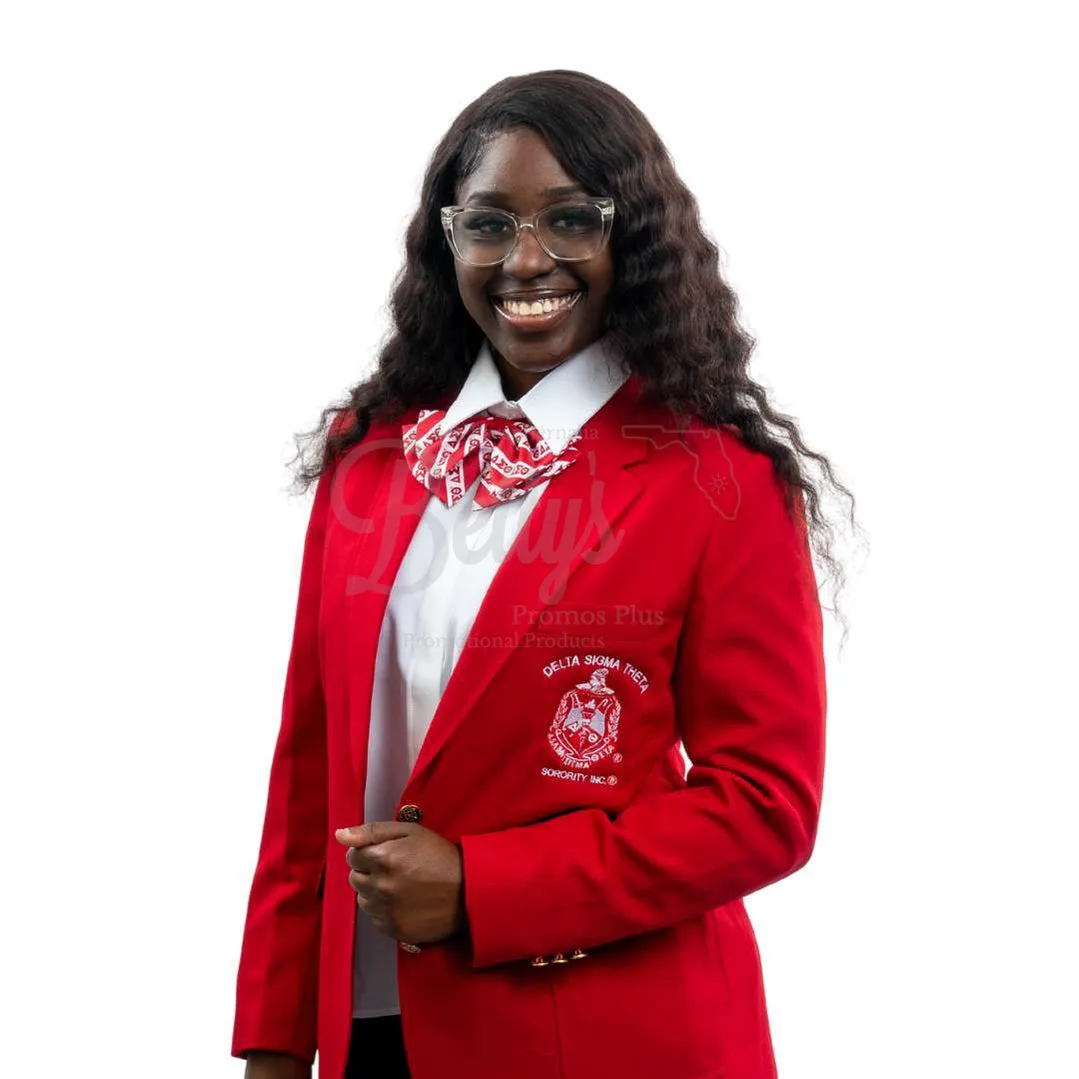 Delta Sigma Theta ΔΣΘ Embroidered Shield Crest Blazer Sport Coat