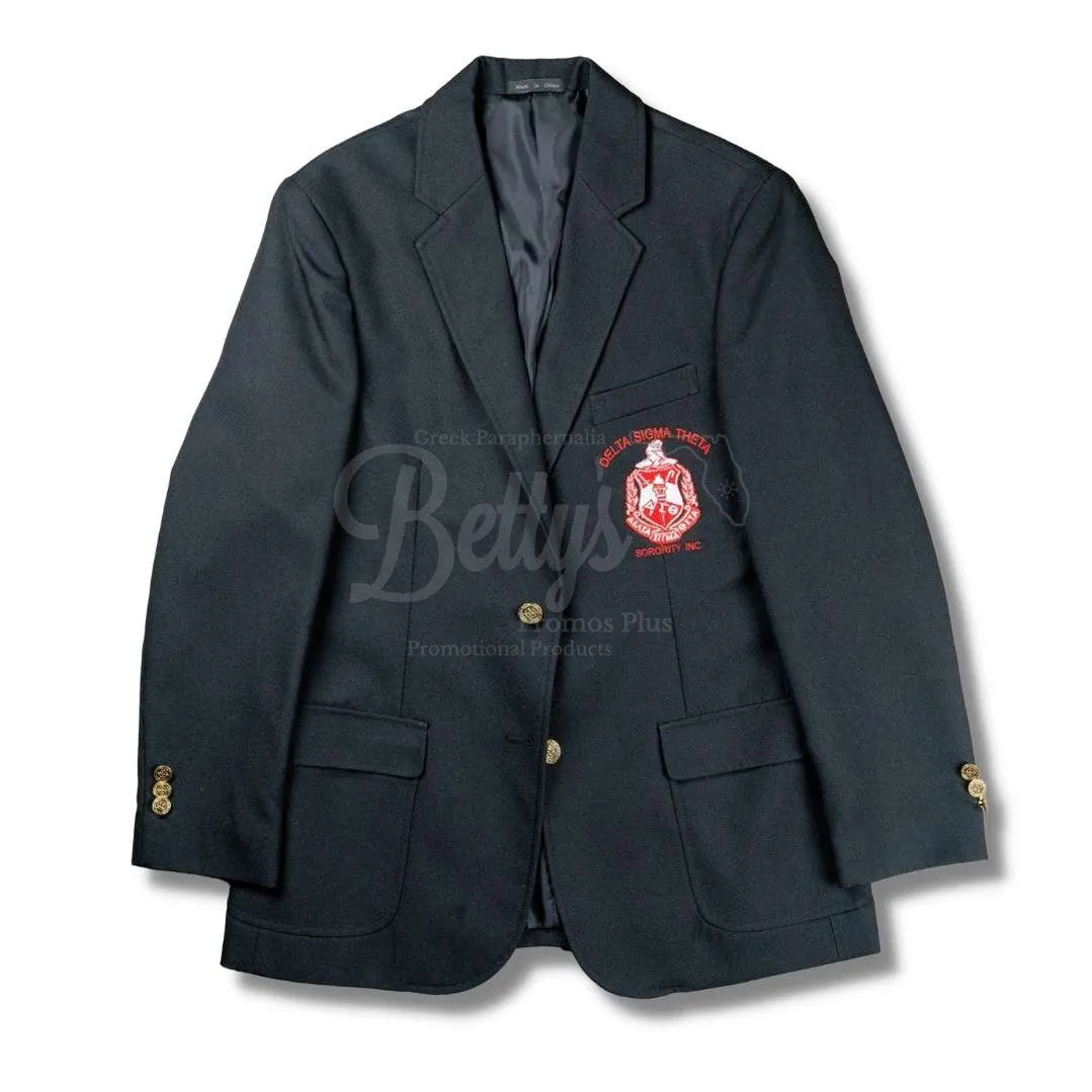 Delta Sigma Theta ΔΣΘ Embroidered Shield Crest Blazer Sport Coat