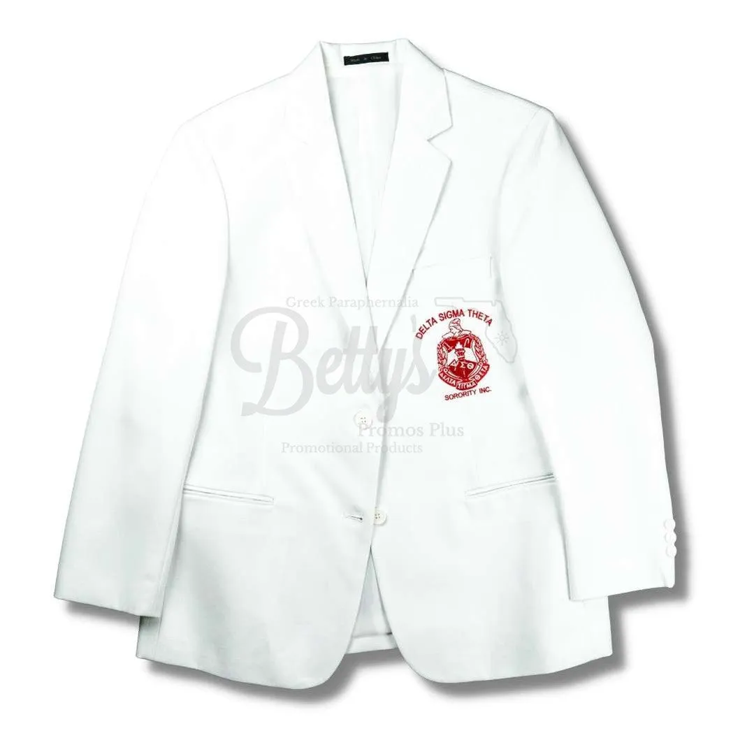 Delta Sigma Theta ΔΣΘ Embroidered Shield Crest Blazer Sport Coat