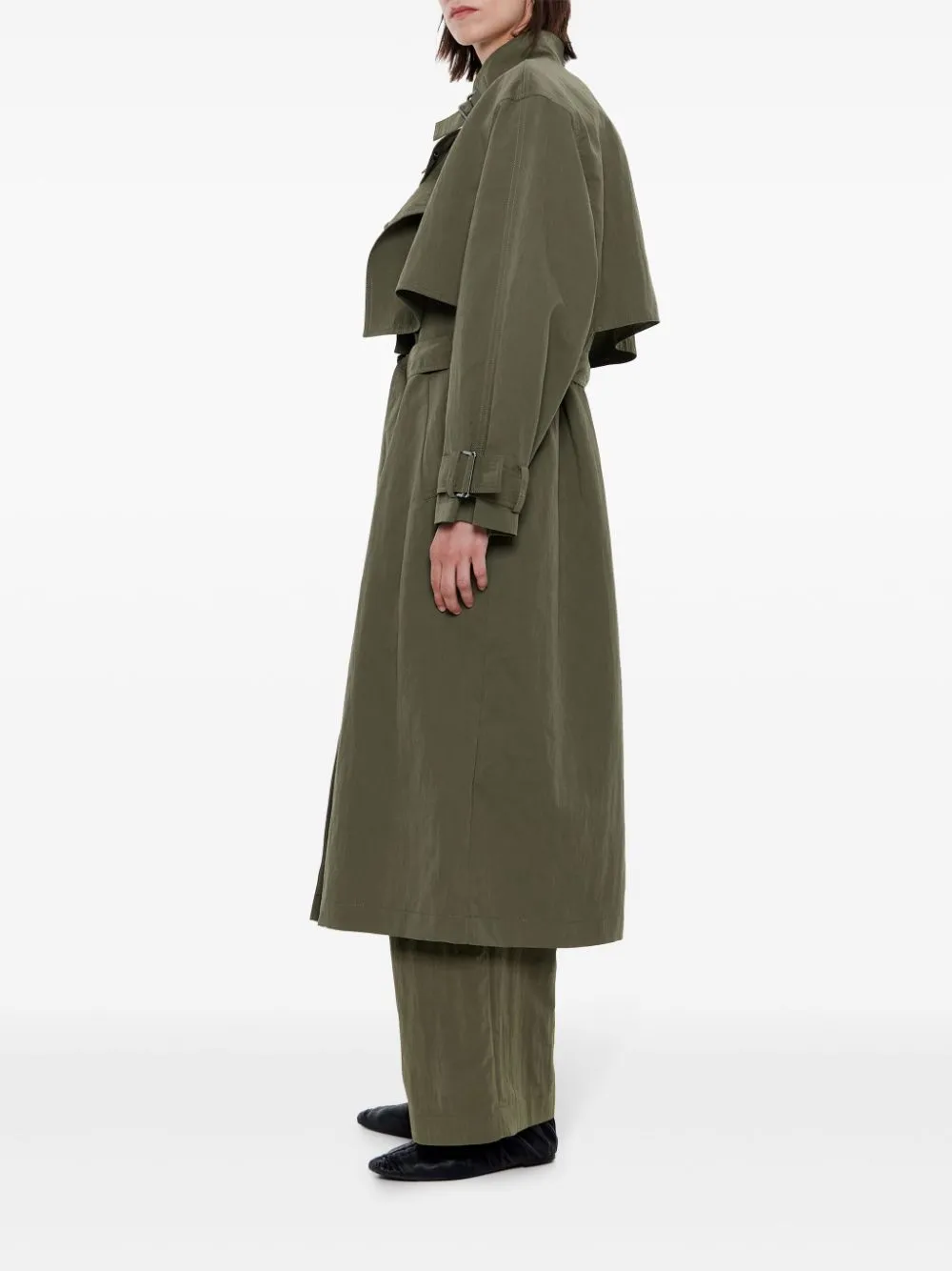 double-breasted trench coat