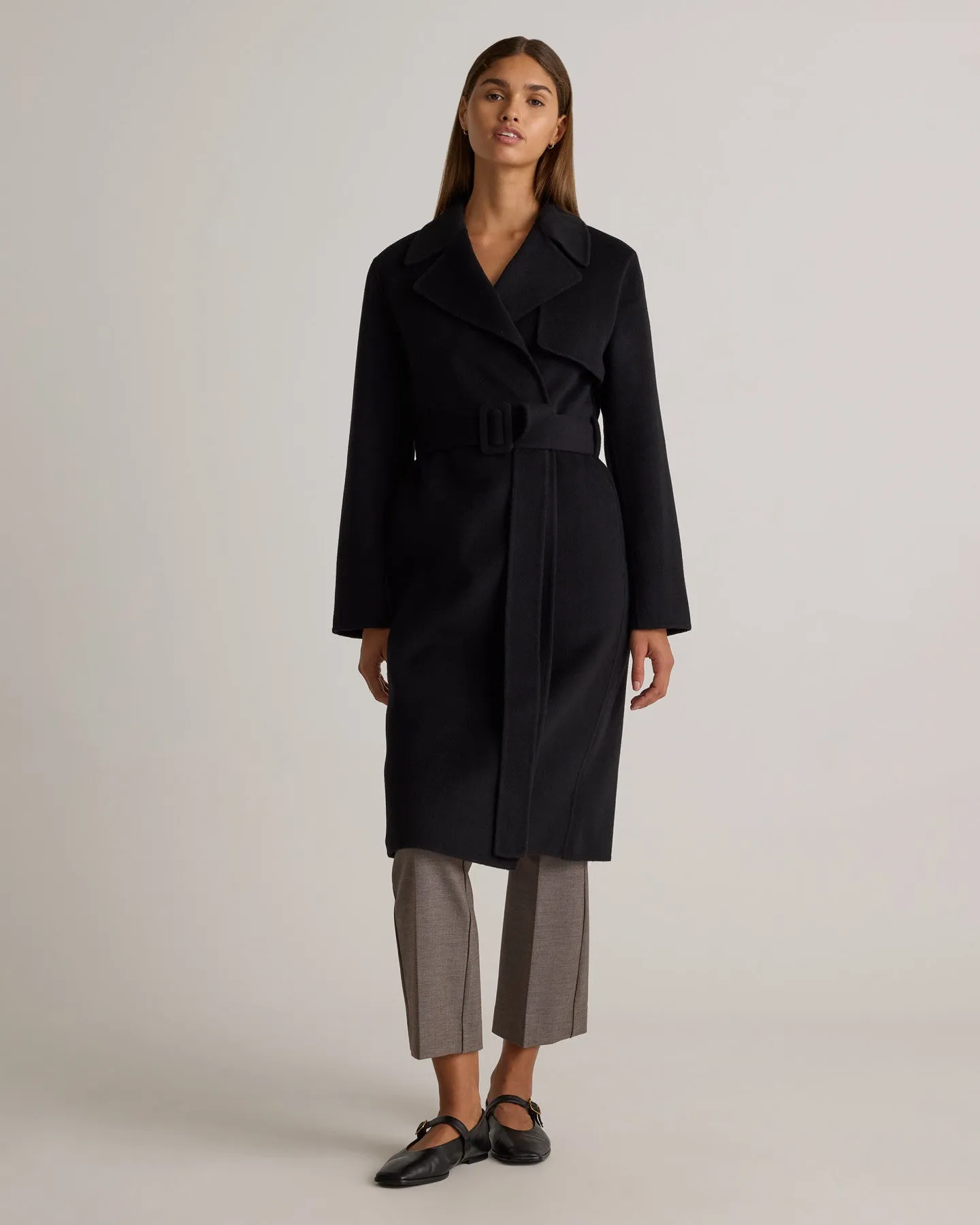 Double-Faced Merino Wool Trench Coat