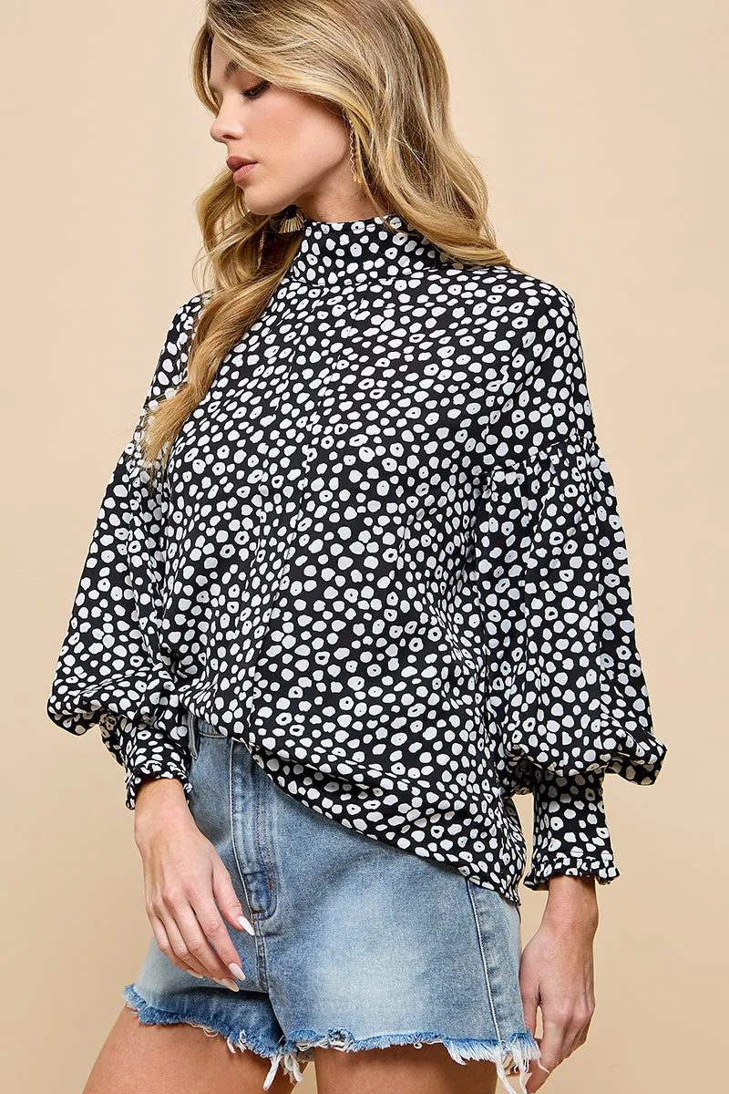 Elegant Long Lantern Sleeve Blouses