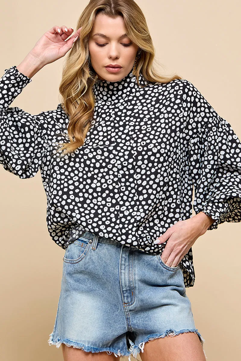 Elegant Long Lantern Sleeve Blouses