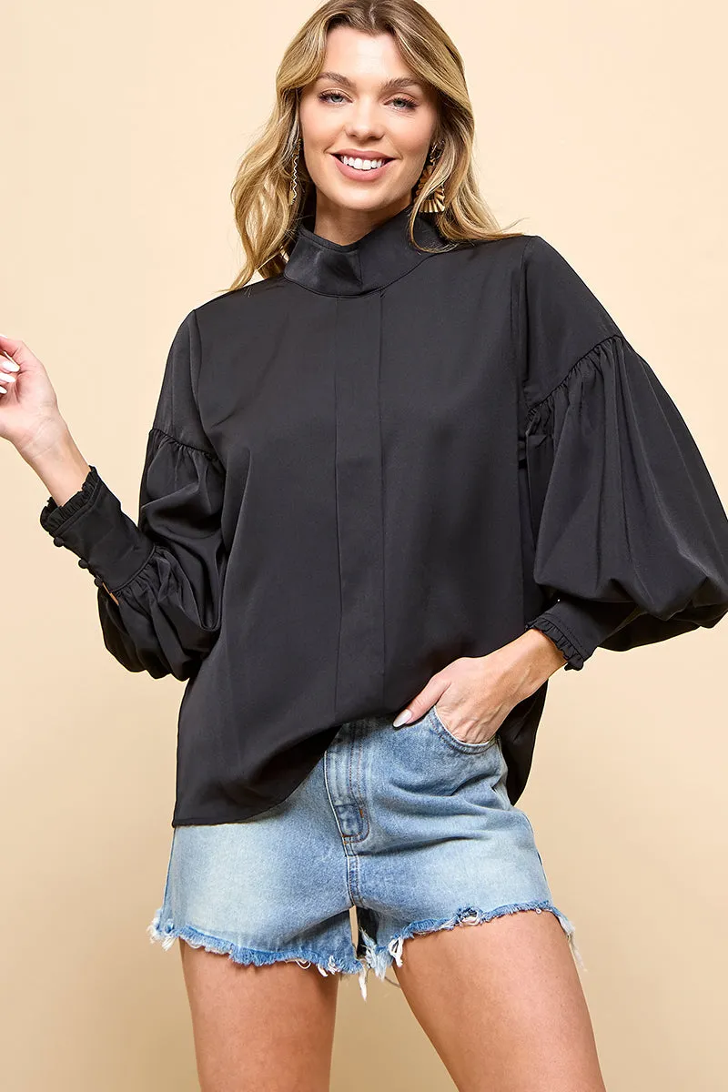 Elegant Long Lantern Sleeve Blouses