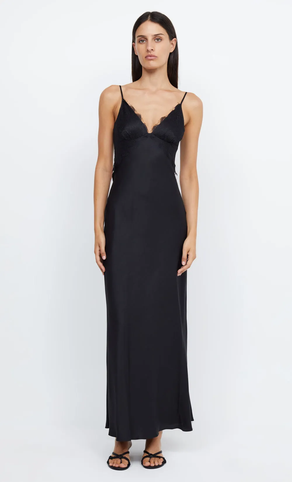 EMERY LACE MAXI DRESS - BLACK/BLACK