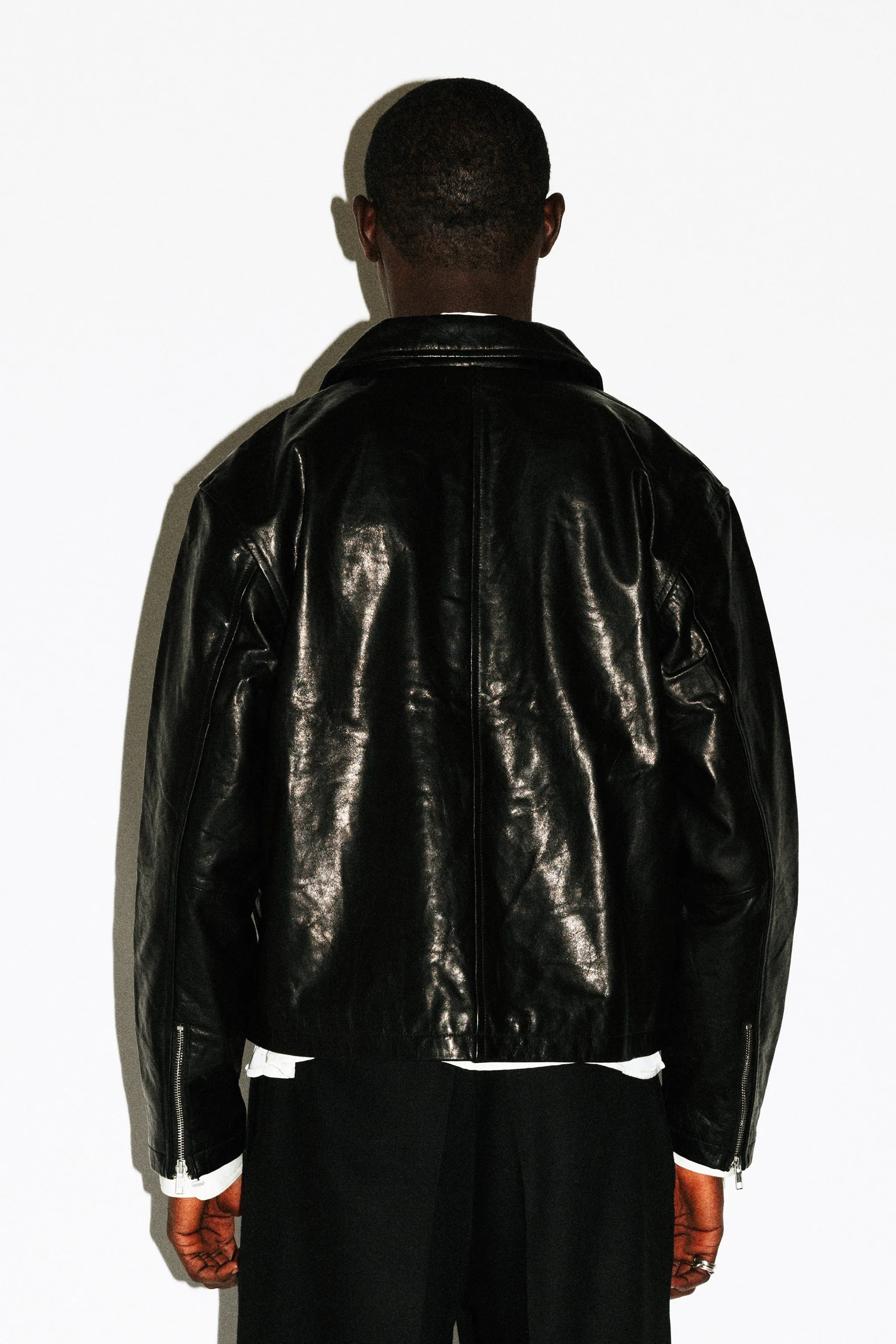 Fairfax Leather Blouson  |  Black