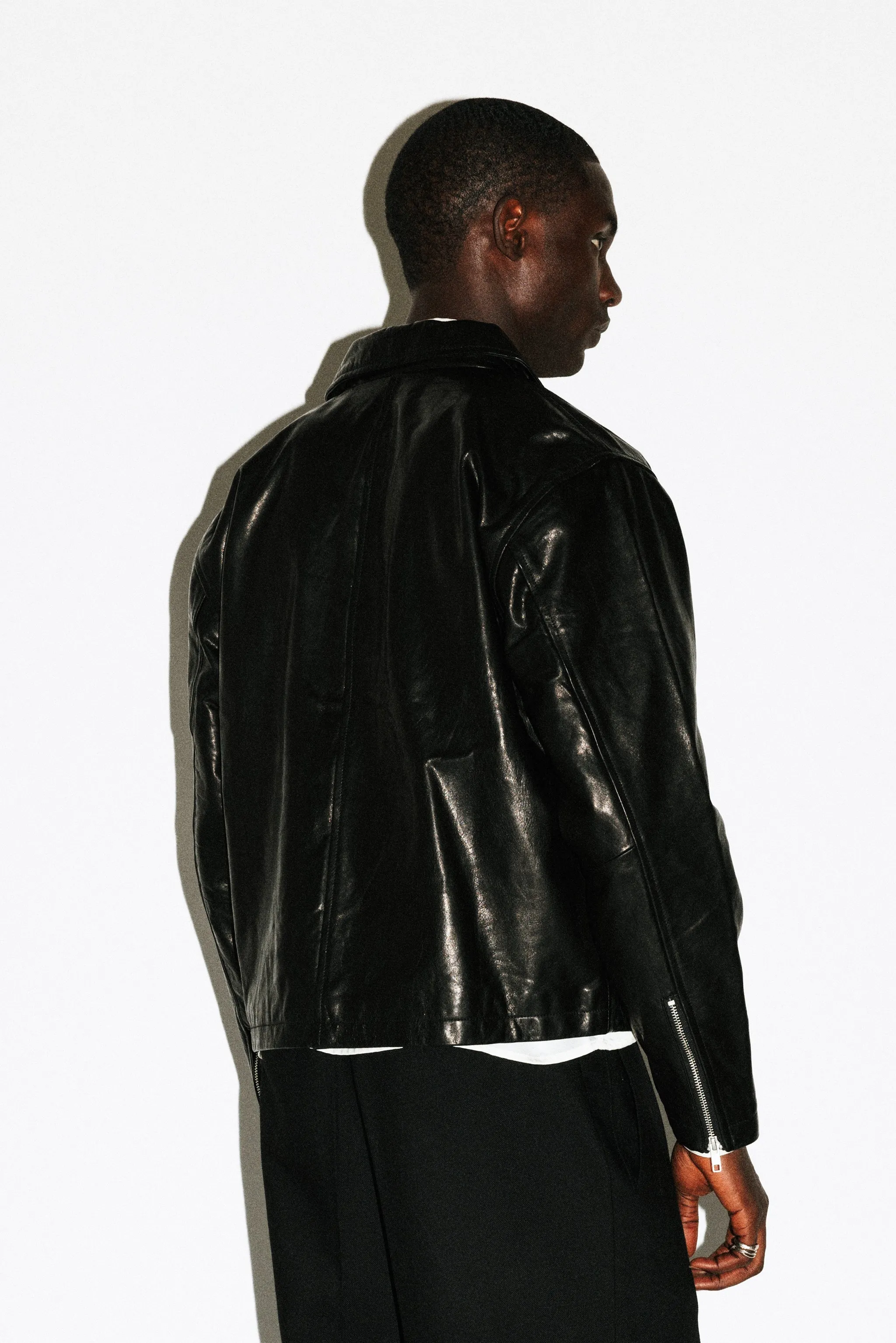 Fairfax Leather Blouson  |  Black