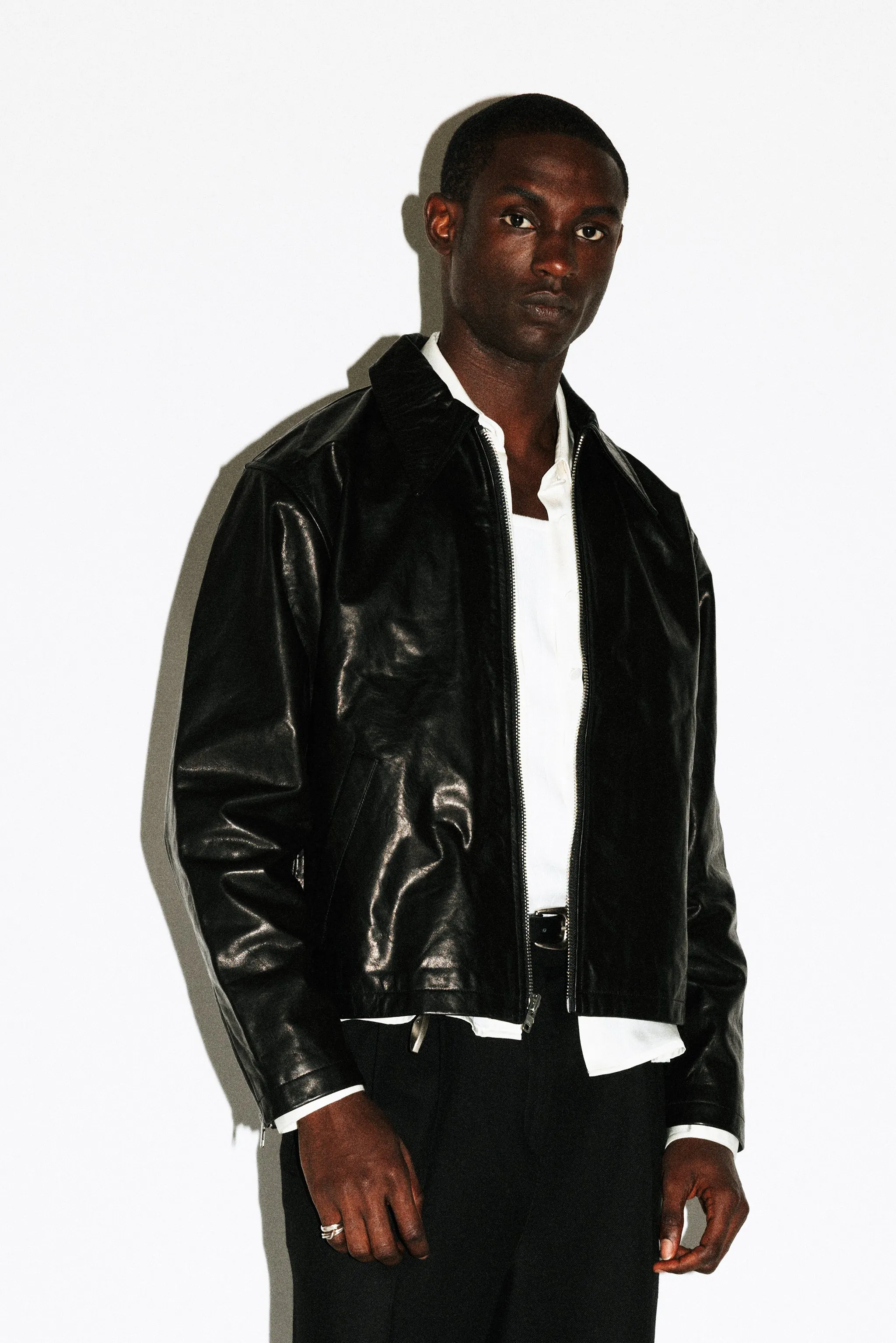 Fairfax Leather Blouson  |  Black