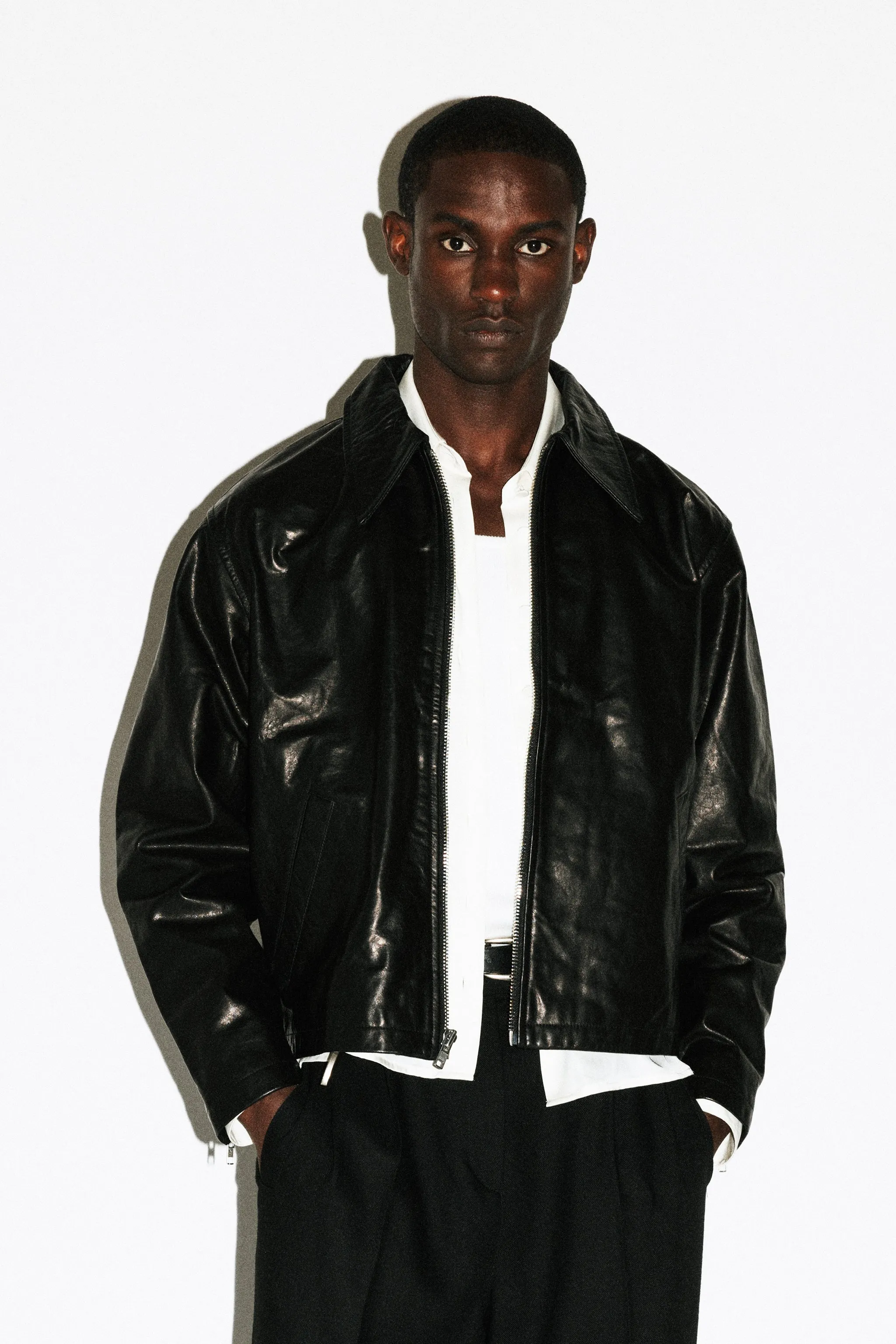 Fairfax Leather Blouson  |  Black