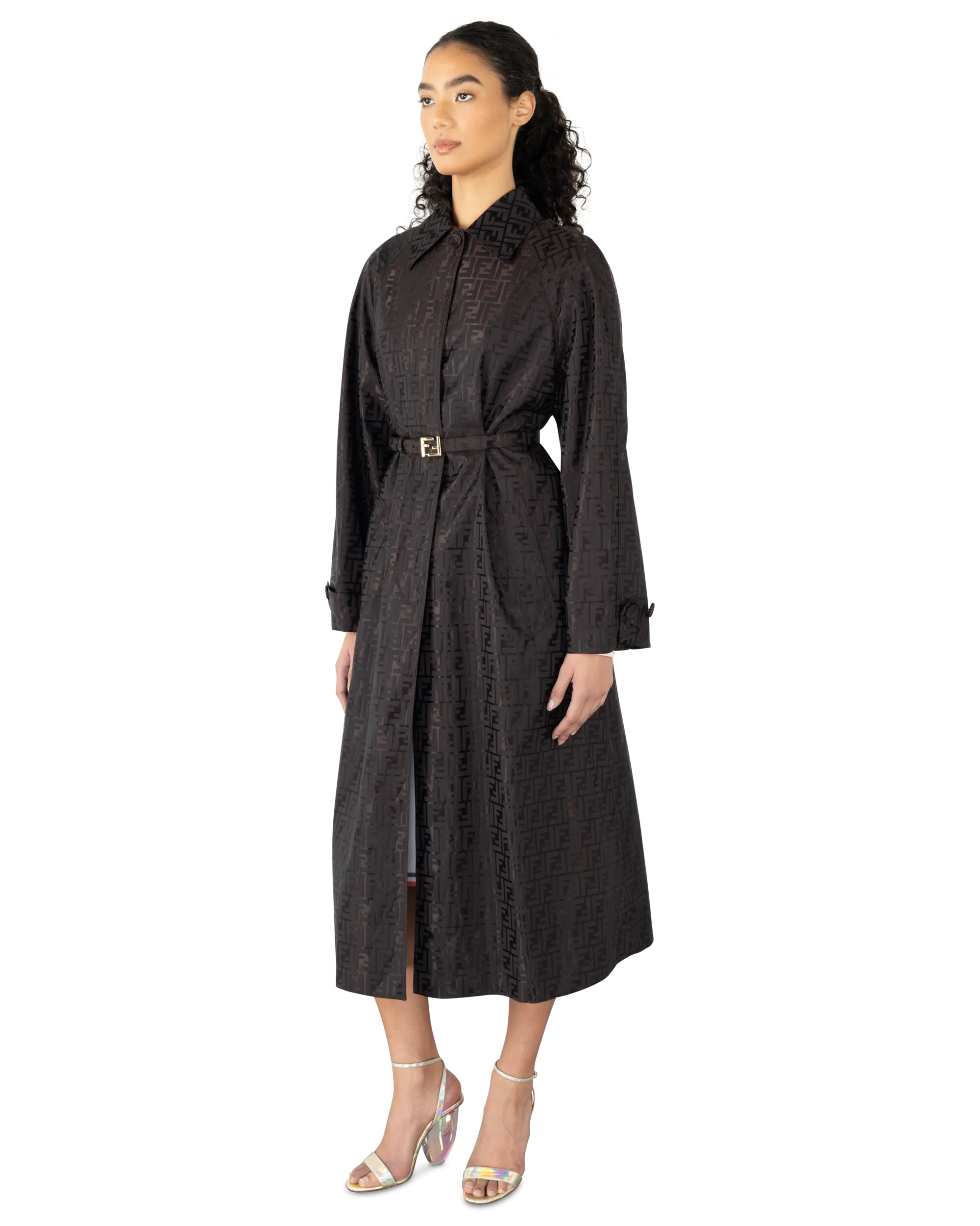 FF Jacquard Trench Coat