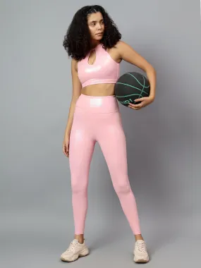 Fitkin Women Pink Shine On High Performance Co-Ord Set