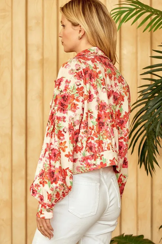 Floral Corduroy Jacket by Andree by Unit - Final Sale