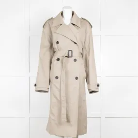 Frankie Shop Taupe Eugene Trench Coat