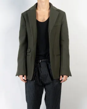 FW16 Military Green Wool Blazer Sample