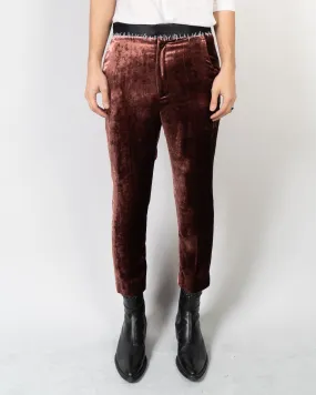 FW17 Rust Pink Velvet Trousers