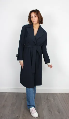 Harris Wharf London navy trench coat