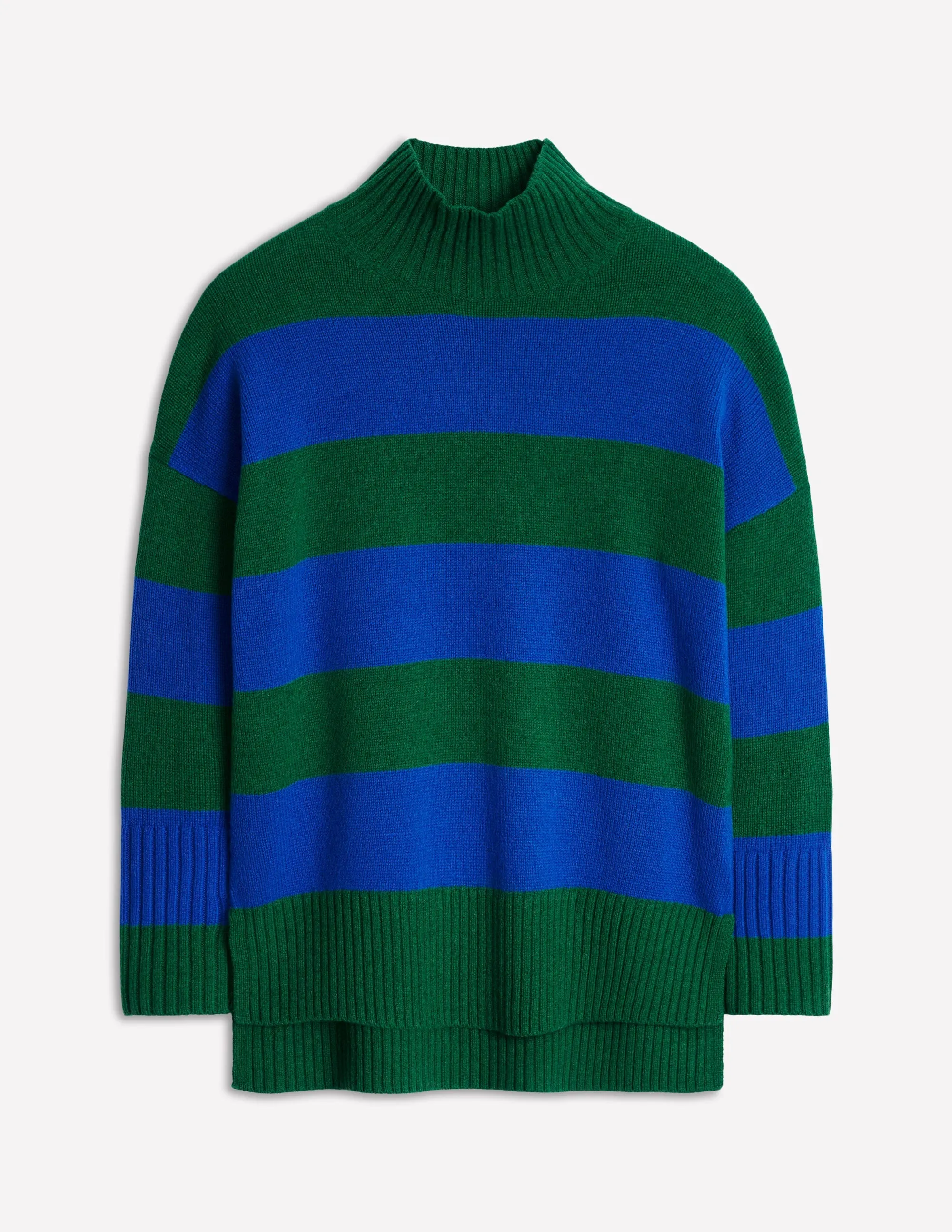 Jessica Oversized Jumper-Bavaria Green, Monarch Blue