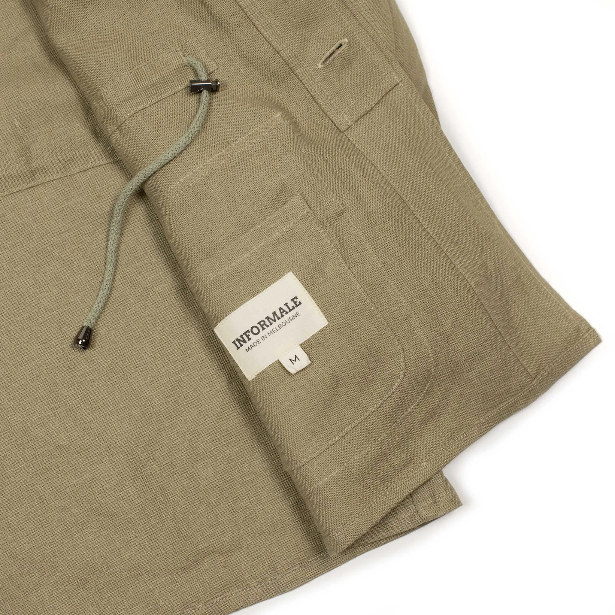 Jungle jacket in khaki midweight linen