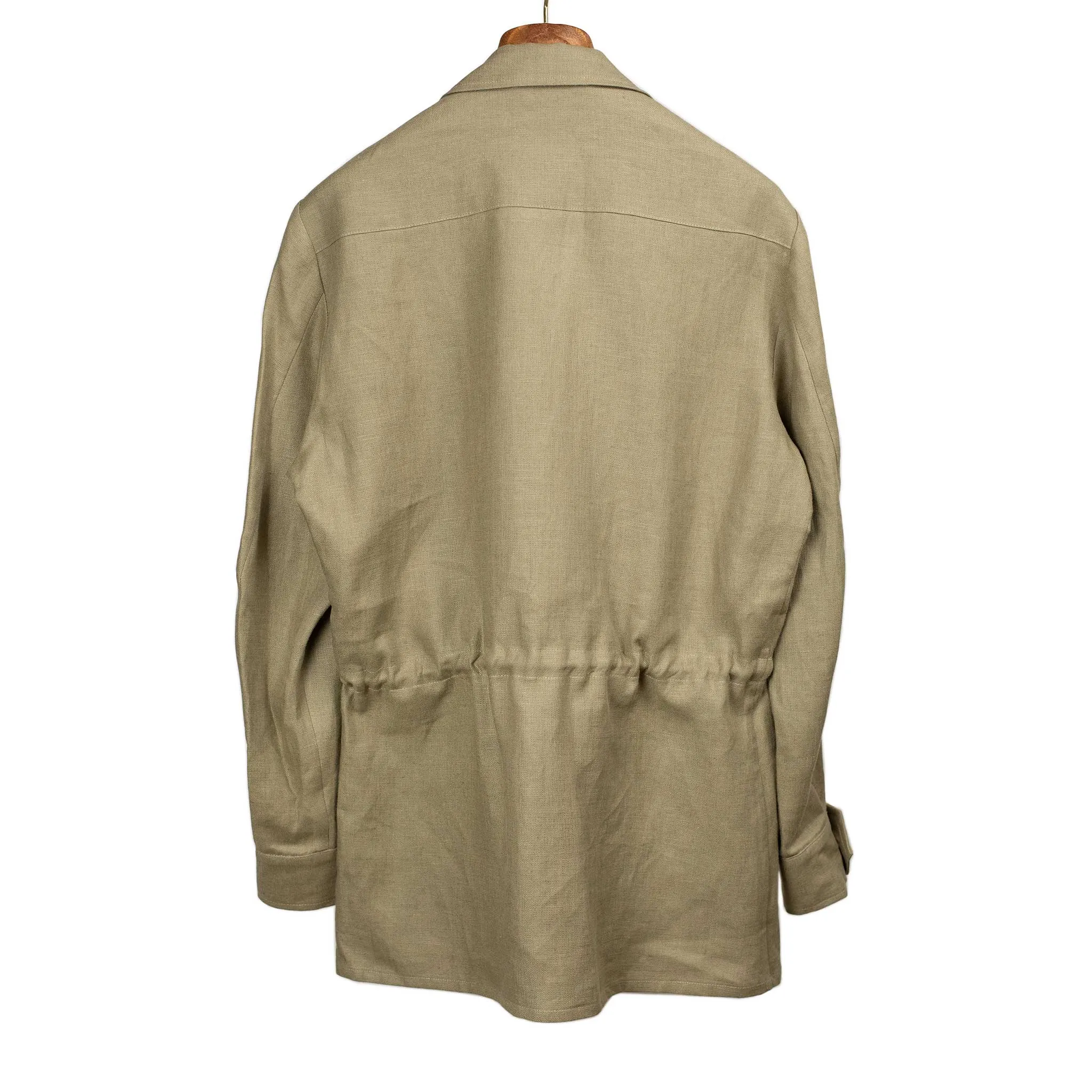 Jungle jacket in khaki midweight linen