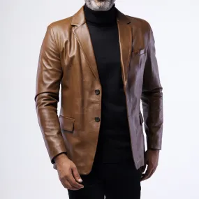 LAMB LEATHER SLIM FIT BLAZER