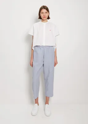 Linen Cotton Easy Pants — Sax