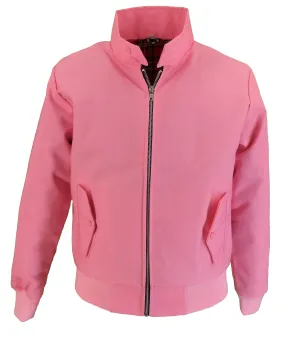 Mazeys Ladies Classic Pink Harrington Jackets