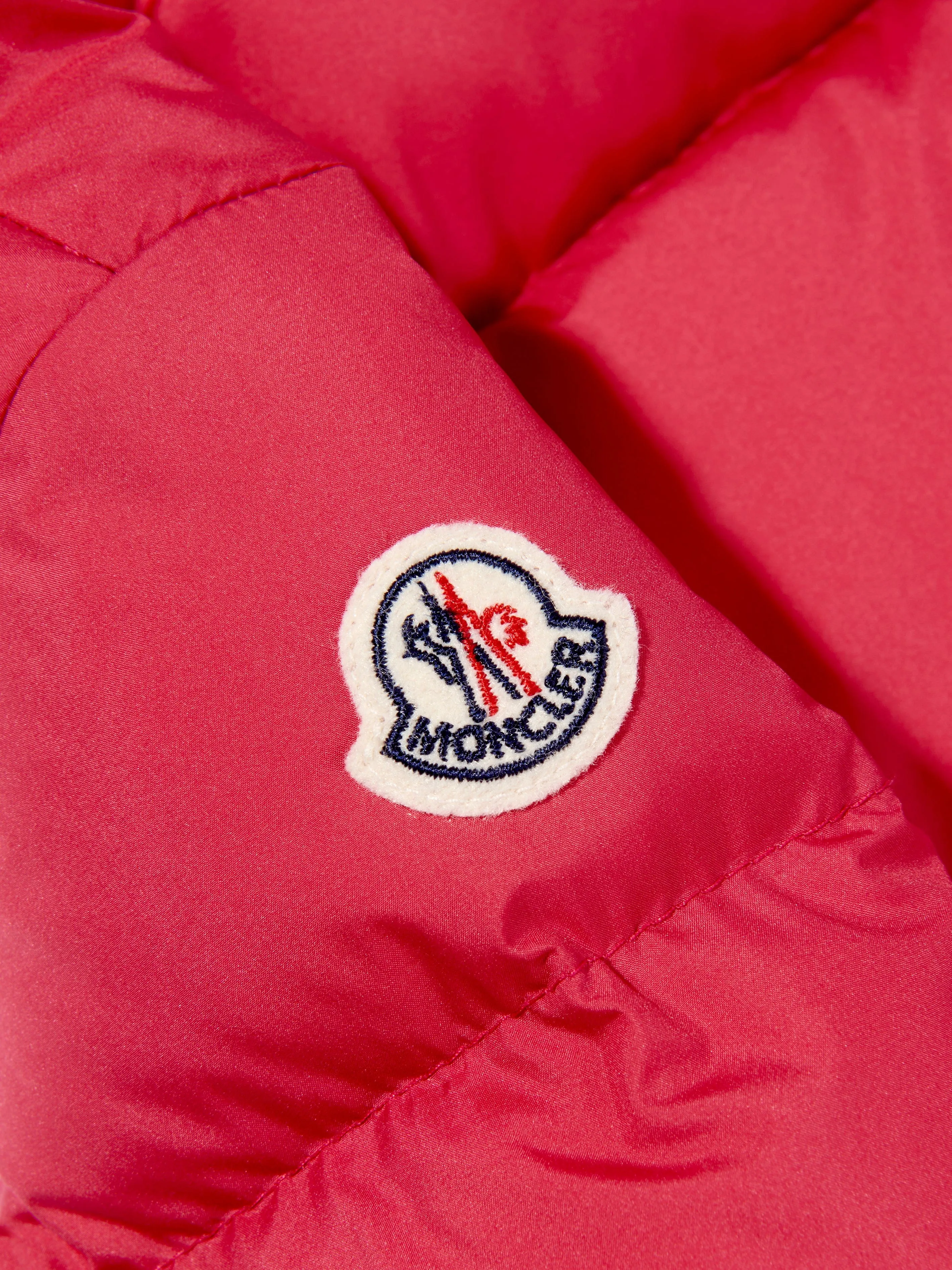 Moncler Enfant Girls Down Padded Abbadia Jacket in Red