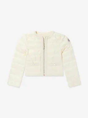 Moncler Enfant Girls Down Padded Dafina Jacket in Ivory