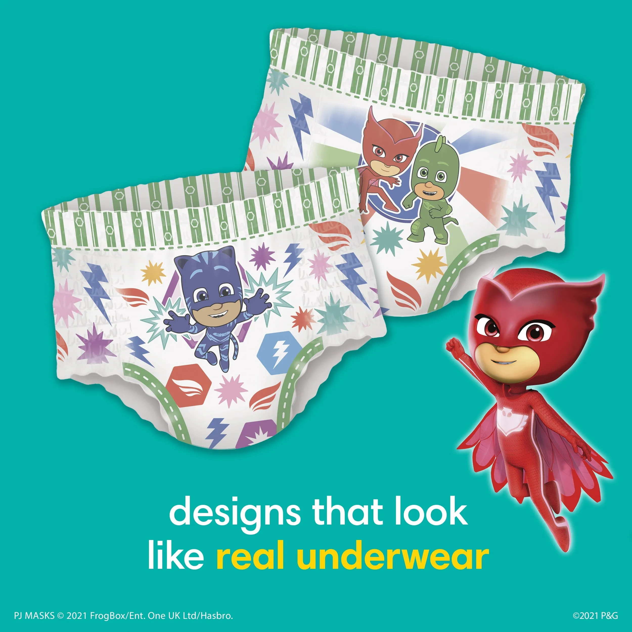 Pampers Easy Ups PJ Masks Training Pants Toddler Boys Size 5T/6T 15 Count