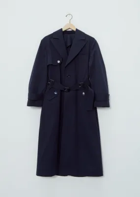 Peak Lapel Long Trench Coat