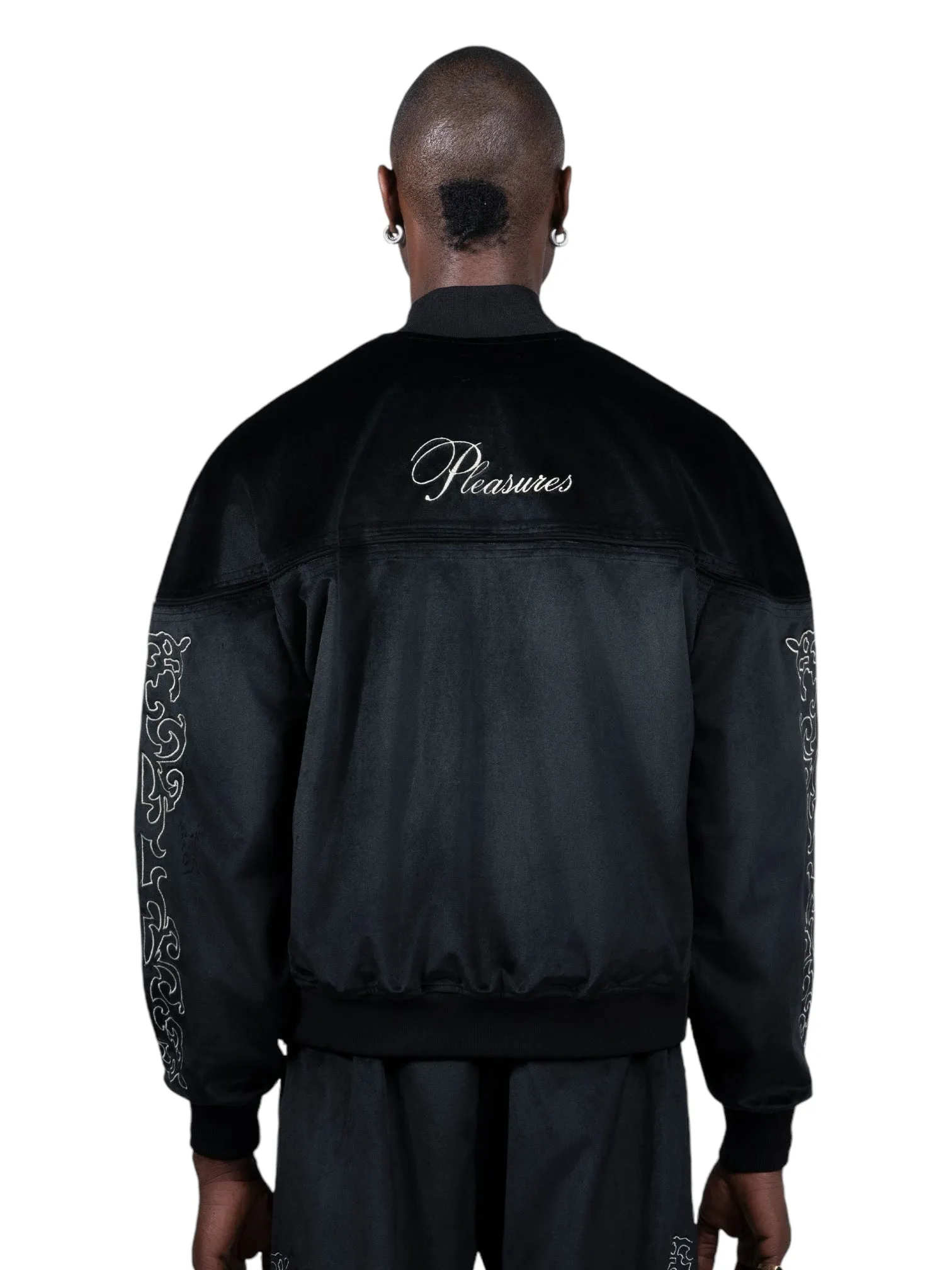 Pleasures Unquote Velour Jacket in Black